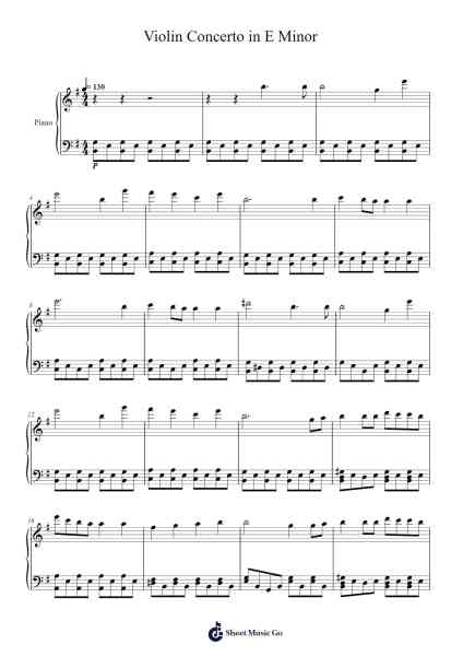 Violin Concerto in E Minor Sheet Music by Felix Mendelssohn-Arr.Gemgene