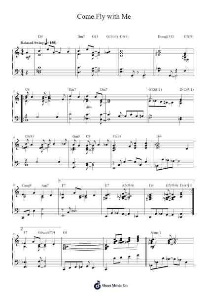 Come Fly with Me Sheet Music by Frank Sinatra-Arr.Rodblair