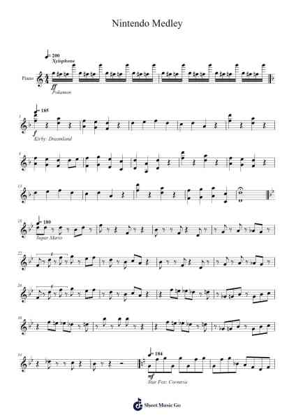 Nintendo Medley Sheet Music by Bettina Paderna-Arr.Lawwald