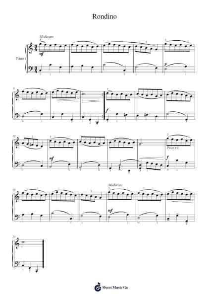 Rondino Sheet Music by Jean-Philippe Rameau-Arr.Pading Morsewells