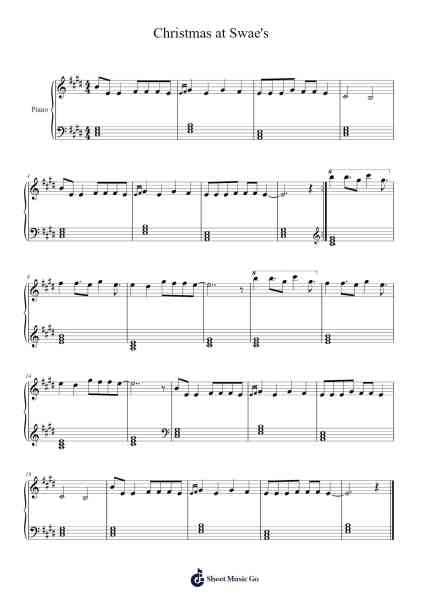 Christmas at Swae's Sheet Music by Wesses Alsben-Arr.Trund Milsoll