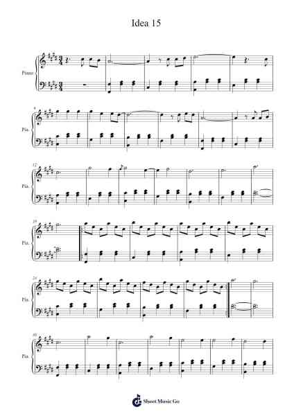 Idea 15 Sheet Music by Gibran Alcocer-Arr.Chrisriah Sheicia