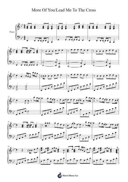 More Of You/Lead Me To The Cross Sheet Music by Colton Dixon/Francesca Battistelli-Arr.Springgene