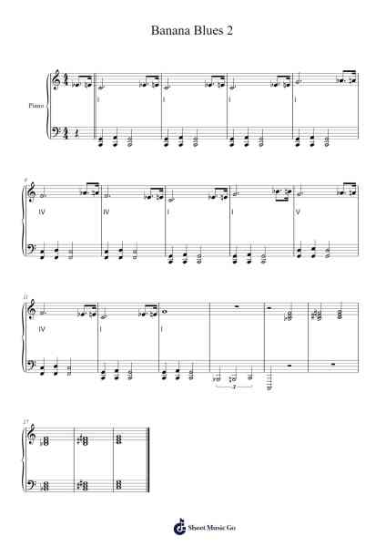 Banana Blues 2 Sheet Music by Anneka Pearton-Arr.Fieldtein