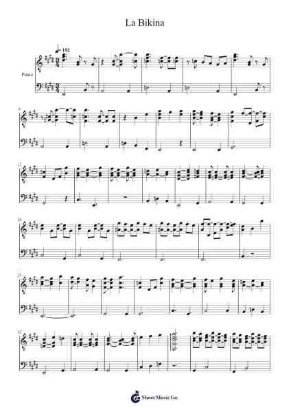 La Bikina Sheet Music by Ruben Fuentes-Arr.Jaboyle Erve