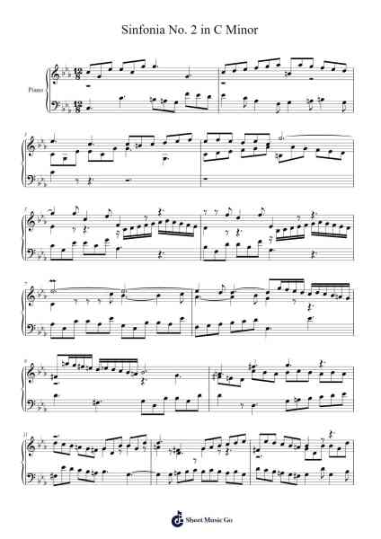 Sinfonia No. 2 in C Minor Sheet Music by undefined-Arr.Eipsgold Maudman