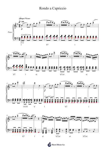Rondo a Capriccio in G Major, Op. 129 Sheet Music by Ludwig van Beethoven-Arr.Efbooth Borgfe