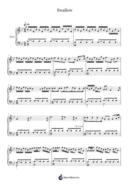 Swallow Sheet Music by undefined-Arr.Lauven Joyceleif