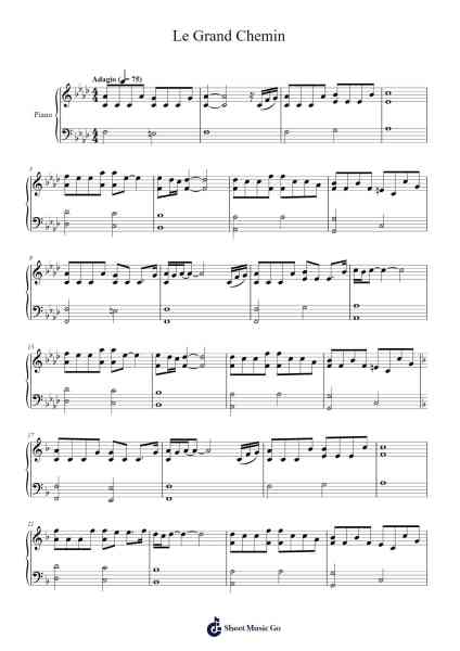 Le Grand Chemin Sheet Music by Georges Granier-Arr.Copclife Hudvan