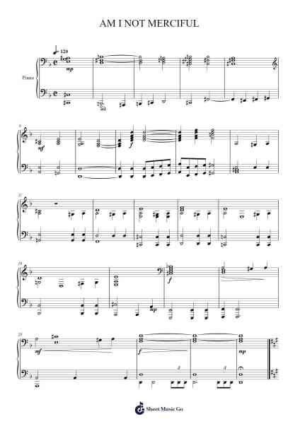 Am I Not Merciful? Sheet Music by undefined-Arr.Spenvice