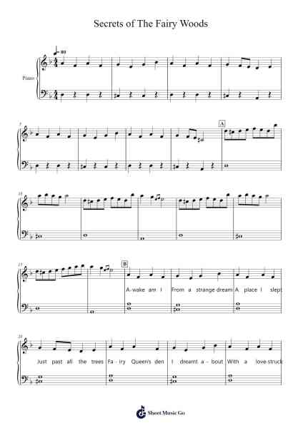 Secrets of The Fairy Woods Sheet Music by Steampianist/Catrina Cheng/Emily Chow/Jenna Wong-Arr.Quintle
