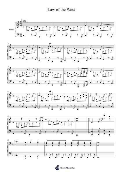 Law of the West Sheet Music by Ed Bogas/Paul Nelsen-Arr.Pegholmes Anlett