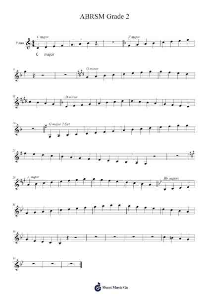 ABRSM Grade 2 Sheet Music by undefined-Arr.Sinrin Sibylnice