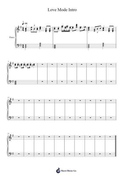 Love Mode Intro Sheet Music by Erich Hutchison-Arr.Krisrol Petthew