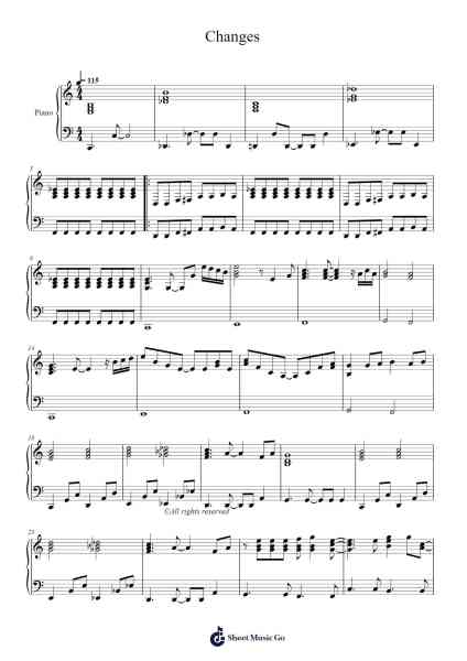Changes Sheet Music by David Bowie-Arr.Earwy