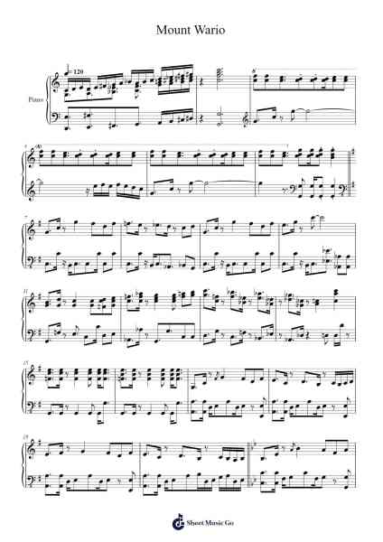 Mount Wario Sheet Music by Nintendo-Arr.Croftslon Maugnings