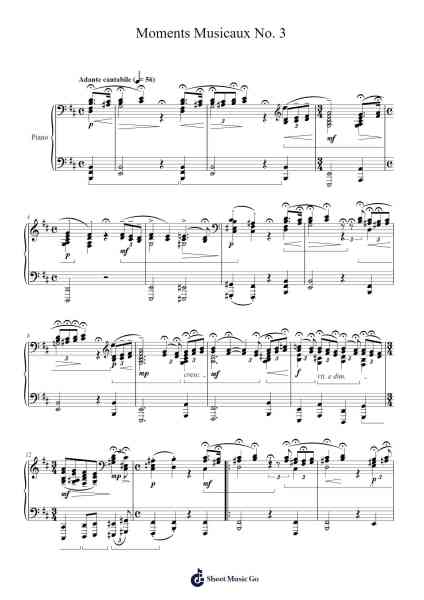 Moments Musicaux - No. 3 in B Minor, Op. 16 Sheet Music by Sergei Rachmaninov-Arr.Terwyatt Hangan