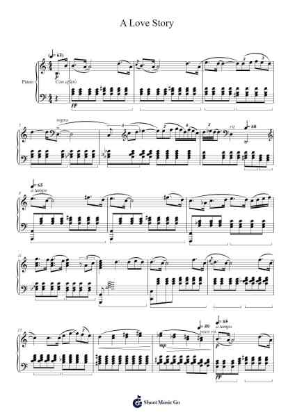 A Love Story Sheet Music by Beautle-Arr.Louisen Jusine