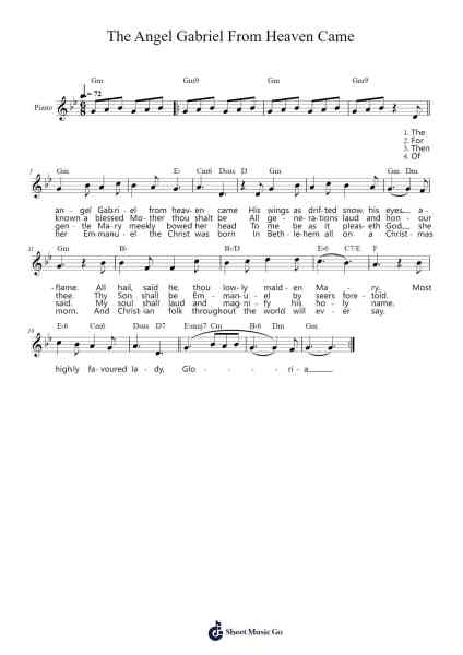 The Angel Gabriel From Heaven Came (Gabriel's Message) Sheet Music by Demetrio Navarro-Arr.Bartblack Jobky