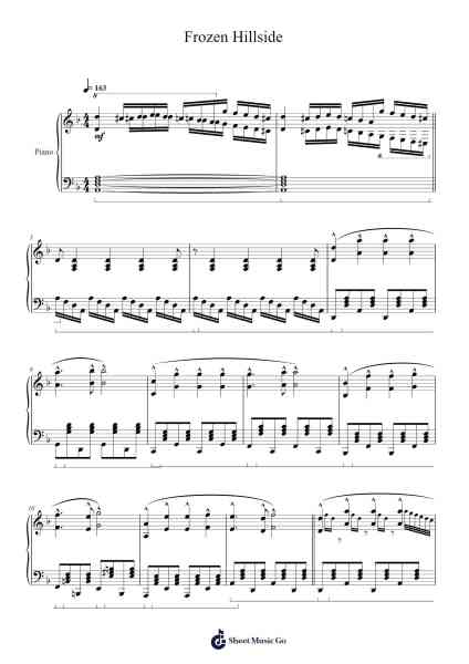 Kirby Air Ride - Frozen Hillside Notas de música por Hirokazu Ando-Arr.Sysham