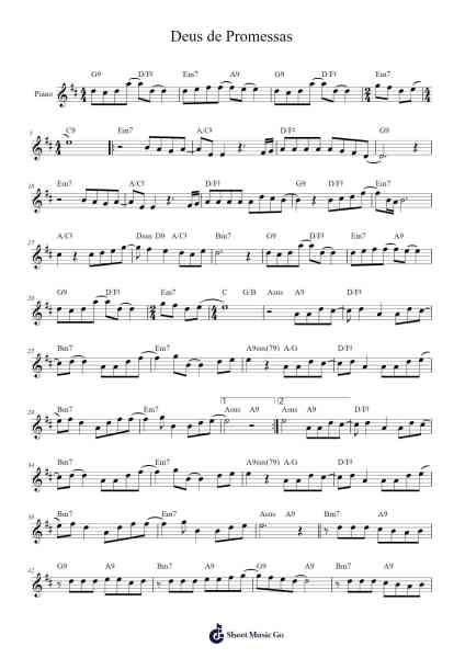 Deus de Promessas Sheet Music by Renato Reis Miranda-Arr.Glennthus