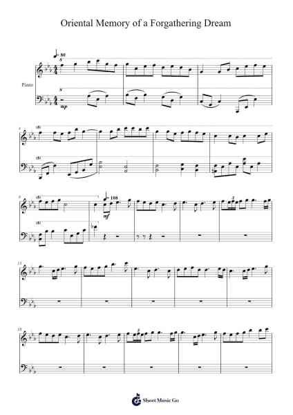 Oriental Memory of a Forgathering Dream Sheet Music by Touhou-Arr.Ruthfitch Jackjoy