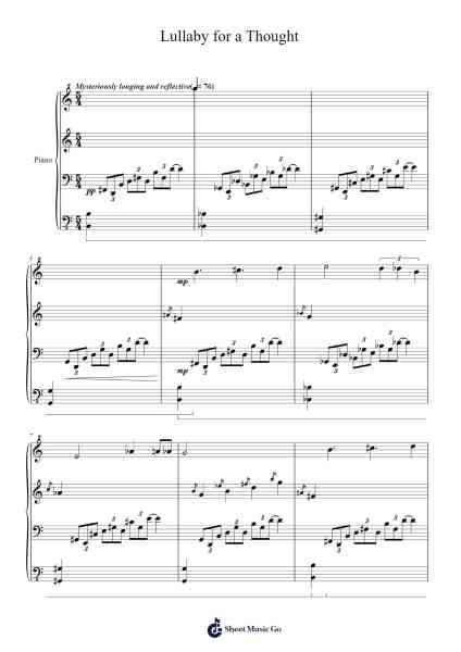 Lullaby for a Thought Sheet Music by Humerid Birdglan-Arr.Mikejay Croftges