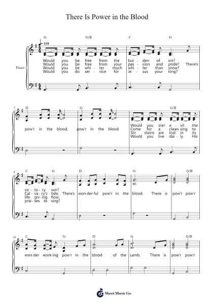 There Is Power in the Blood Sheet Music by Lewis E. Jones-Arr.Thomgreg