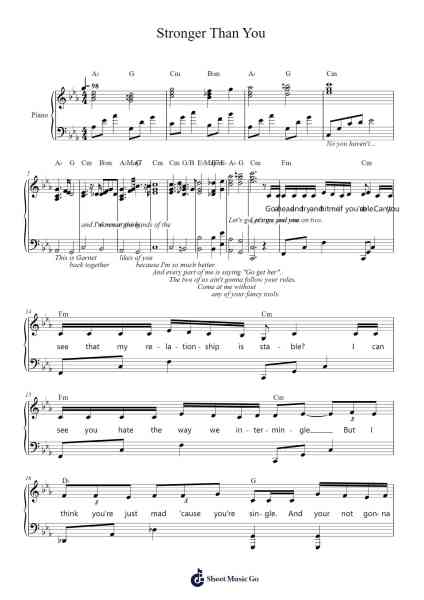Stronger Than You Sheet Music by Rebecca Sugar-Arr.Doych Phyljim