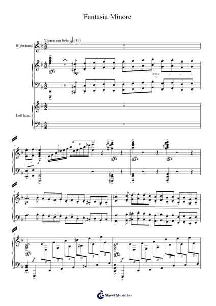 Fantasia Minore (2020-21) Sheet Music by Zeren Grove-Arr.Everkeith Abters