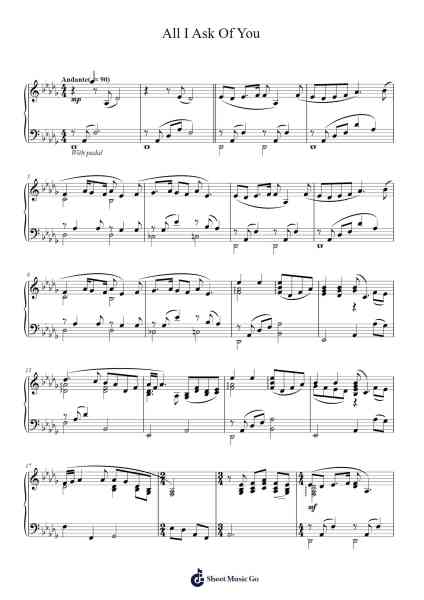 All I Ask Of You (from The Phantom Of The Opera) Sheet Music by Andrew Lloyd Webber-Arr.Montbrook