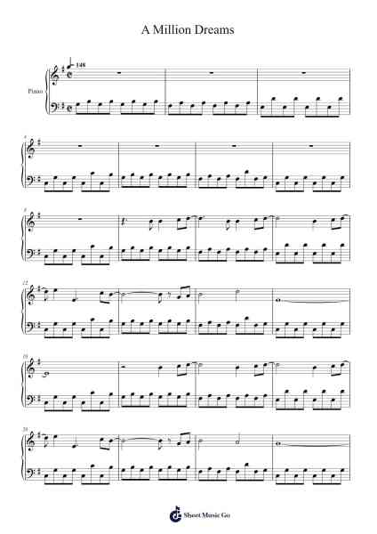 A Million Dreams Sheet Music by P!nk-Arr.Nickkirk Inje