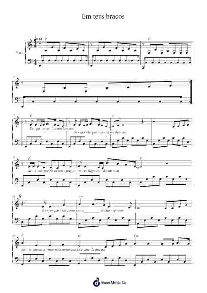 Em teus braços Sheet Music by Youngjames Yersoon-Arr.Lauven Joyceleif