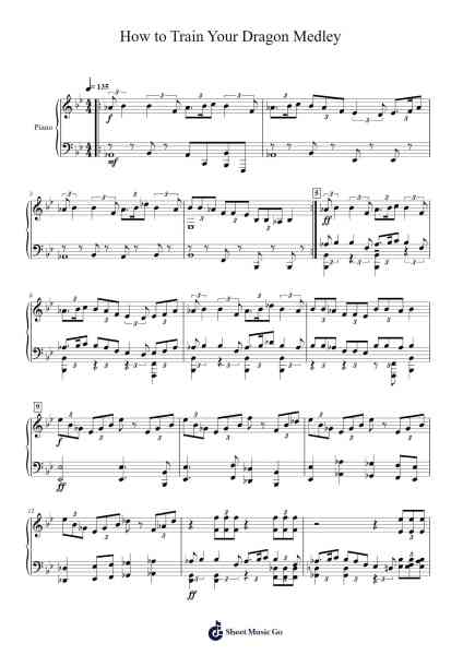 How to Train Your Dragon Medley Sheet Music by John Powell-Arr.Boothmore Petwald