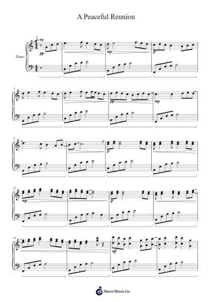 A Peaceful Reunion Notenblatt von Nelje-Arr.Upving