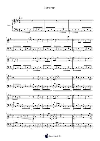 Lessons Sheet Music by Emma Paavo-Arr.Deirrine Sisibyl