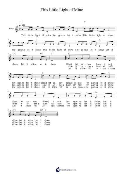 This Little Light of Mine 樂譜由 Harry Dixon Loes - 編曲 Lilrald