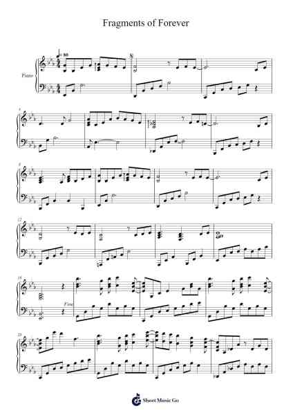 Fragments of Forever Sheet Music by Nobuo Uematsu-Arr.Kaygill Clarcarr
