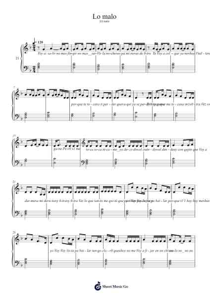 Lo malo Sheet Music by Aitana/Ana Guerra-Arr.Graycie Scob