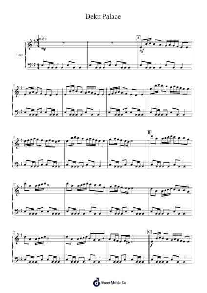 Deku Palace Sheet Music by Koji Kondo-Arr.Mattbart Stephy
