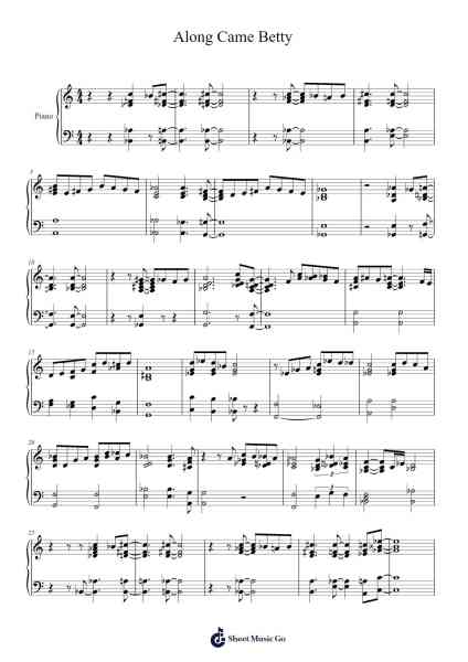 Along Came Betty Sheet Music by Benny Golson-Arr.Clifffitch