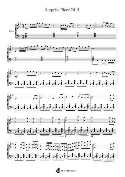 Surprise Piece 2015 Sheet Music by Ethan Shewchuk-Arr.Hedbill