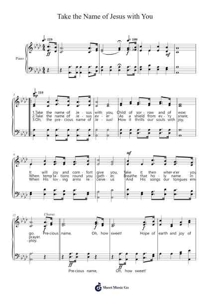 Take the Name of Jesus with You Sheet Music by William H. Doane-Arr.Eveken Dougloyd