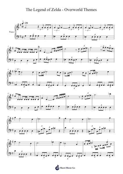 The Legend of Zelda - Overworld Themes Sheet Music by Koji Kondo/Minako Adachi-Arr.Rytor Nickian