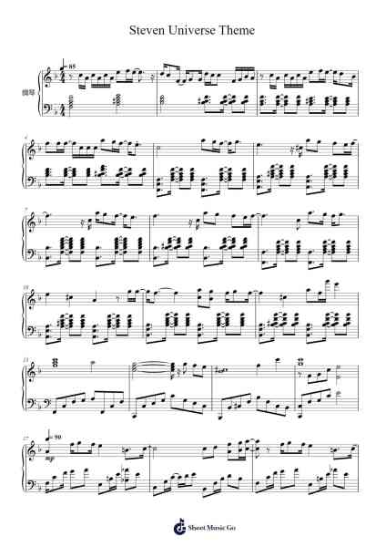 Steven Universe Theme Sheet Music by undefined-Arr.Melra Consmer