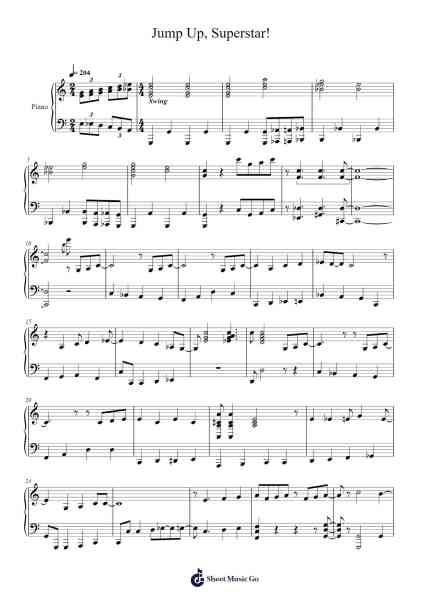 Jump Up, Superstar! Sheet Music by undefined-Arr.Regwill Nalome