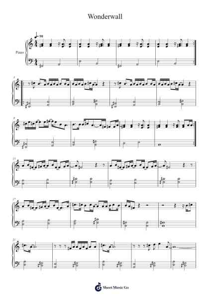 Wonderwall Sheet Music by undefined-Arr.Brianphrey Judphne