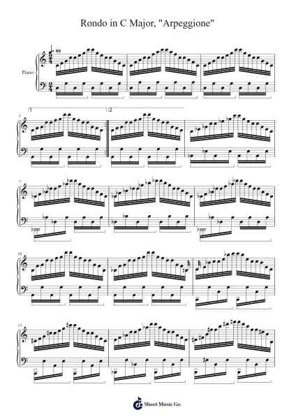 Rondo in C Major, "Arpeggione" Sheet Music by Franz Schubert-Arr.Jonqy Keyreed