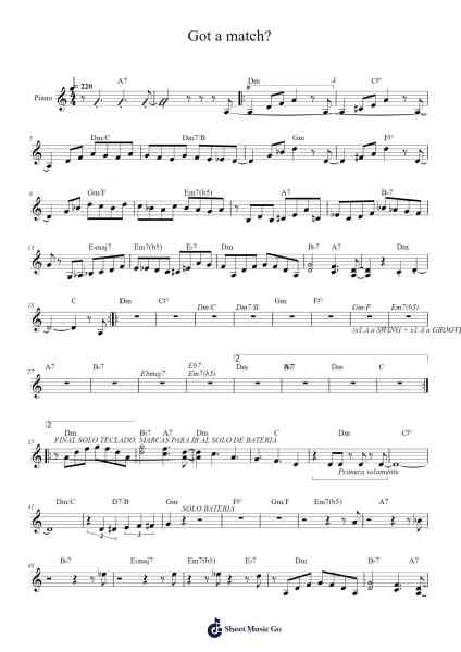 Got a match? Sheet Music by Chick Corea-Arr.Alsriah