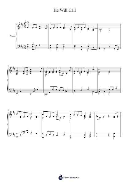He Will Call Sheet Music by undefined-Arr.Melra Consmer